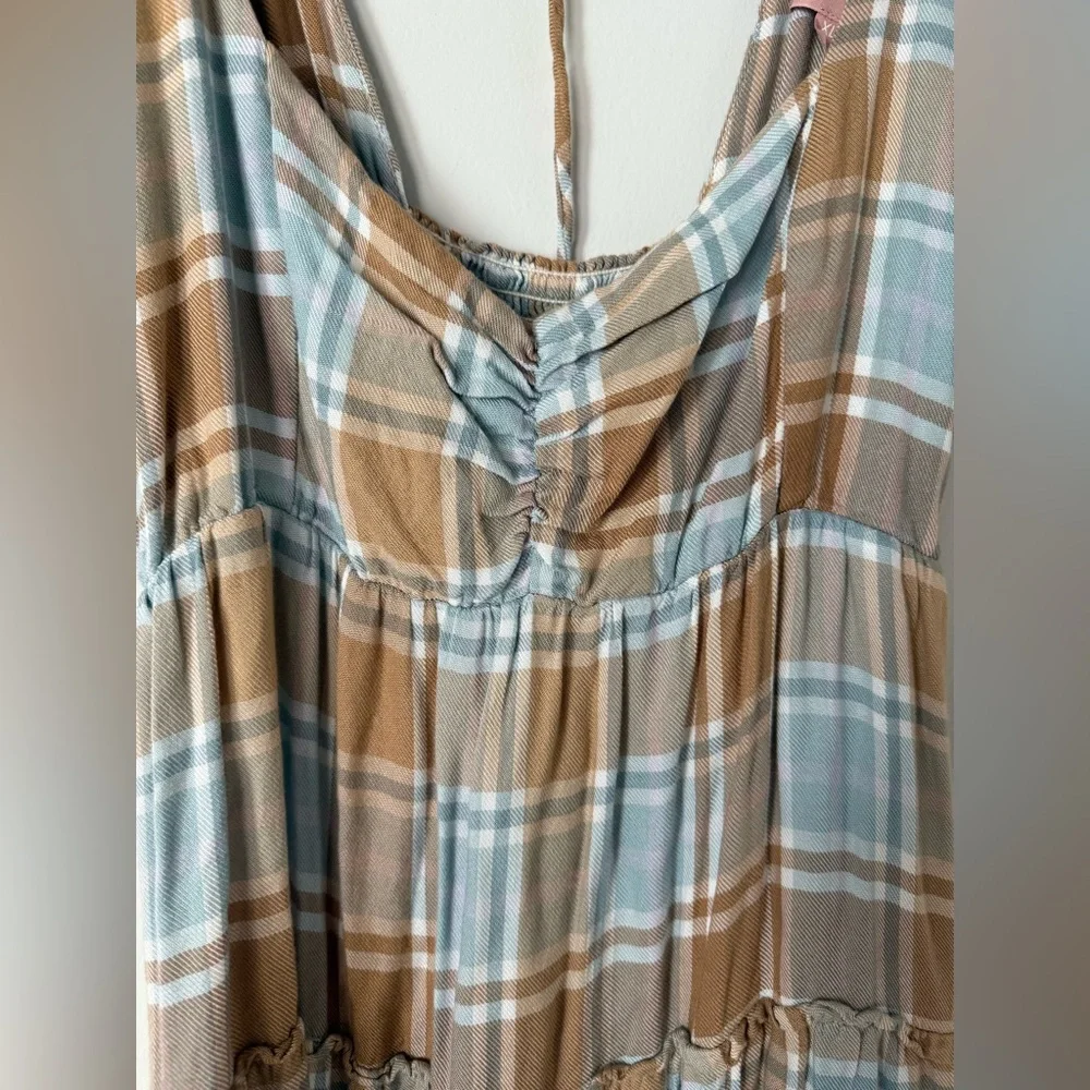 Show Me Your Mumu Maryellen Tiered Mini Dress in Georgetown Plaid - Picture 7 of 16